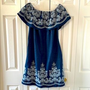 NY & Co | Embroidered Denim Dress